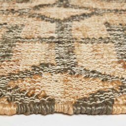 Homescapes Tiran Brown Geometric Handwoven Jute Hallway Runner Rug, 66 X 200 Cm - thumbnail 4