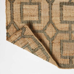 Homescapes Tiran Brown Geometric Handwoven Jute Hallway Runner Rug, 66 X 200 Cm - thumbnail 5