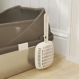 Pawhut Stainless Steel Litter Box, Cat Litter Tray W/ Lid, Pedal, Scoop - thumbnail 8