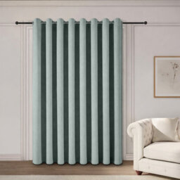 Oxford Homeware Eyelet Linen Curtains Sage Green Fully Lined 100%blackout Thermal Insulated Curtain Single Panel (W)168Cmx(L)213Cm - thumbnail 2