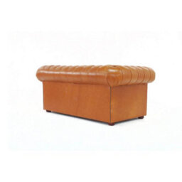Chesterfield 2 Seater Buttoned Seat Sofa Old English Tan Real Leather In Classic Style - thumbnail 8
