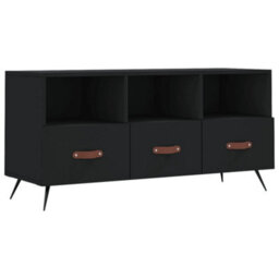 Berkfield Sturdy Tv Cabinet Black 102X36X50 Cm Engineered Wood - thumbnail 1