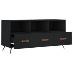 Berkfield Sturdy Tv Cabinet Black 102X36X50 Cm Engineered Wood - thumbnail 6