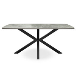 More4Homes Juno Sintered Stone Ceramic Light Grey Gloss Dining Table - thumbnail 3