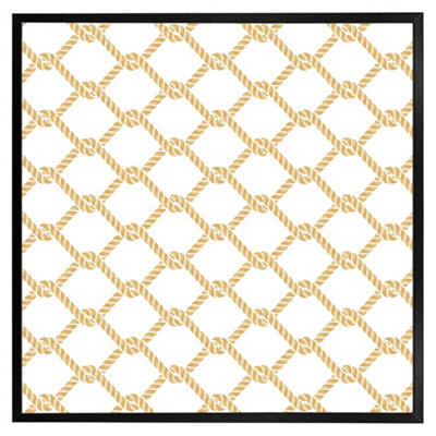 "Andrew Lee Gold Chainlink Rope (Picutre Frame) / 12X12"" / Oak" - image 1