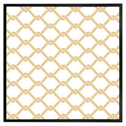 "Andrew Lee Gold Chainlink Rope (Picutre Frame) / 12X12"" / Oak" - thumbnail 5
