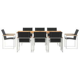 Berkfield Garden Dining Set 9 Pcs Solid Wood Acacia - thumbnail 7