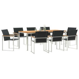 Berkfield Garden Dining Set 9 Pcs Solid Wood Acacia - thumbnail 3