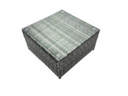 Fimous Outdoor Rattan Garden Furniture Set 9 Seater Patio Lounge Sofa Set With Square Coffee Table 2 Side Table 3 Footstools - thumbnail 3