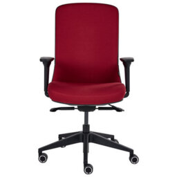 Beliani Office Chair Kamilon Fabric Dark Red - thumbnail 4