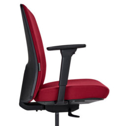 Beliani Office Chair Kamilon Fabric Dark Red - thumbnail 7