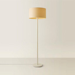 Valuelights Charles White Floor Lamp With Cream Shade And Bulb - thumbnail 4