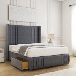 Bsspoke Peyton Divan Bed Set Steel Plush Velvet With 54Inch Headboard & Footboard 2 Drawers Footend & No Mattress In All Sizes - thumbnail 1
