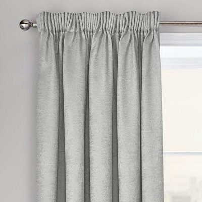 Velosso Westwood Dimout Pencil Pleat Curtains - Silver