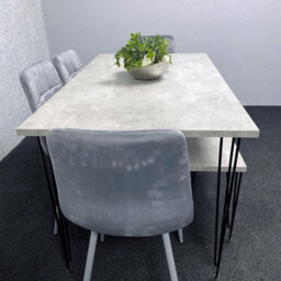 Kosy Koala Dining Table With 4 Chairs Modern Dining Table Set With 4 Grey Chairs And 1 Bench Dining Room Furniture - thumbnail 3