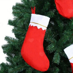 Amorly 18Pcs Red Green Christmas Stockings, Hanging Sock Ornaments For Christmas Tree, Fireplace Mantel And Staircase Xmas Displays - thumbnail 7