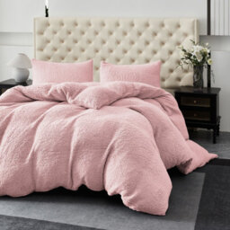 Groundlevel Winter Warm Soft Teddy Fleece Duvet Set - thumbnail 2
