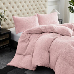Groundlevel Winter Warm Soft Teddy Fleece Duvet Set - thumbnail 4