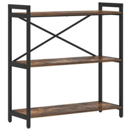 Berkfield Bookcase Smoked Oak 80 X 30 X 83 Cm Engineered Wood - thumbnail 2