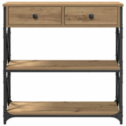 Walplus Console Table With Drawer Artisan Oak 75 X 28 X 75 Cm - thumbnail 5