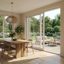 Rohden 1 Lite Clear Fully Glazed Grey & White Upvc Sliding Door Set With 2 Panes, (H)2090mm (W)1490mm - thumbnail 3