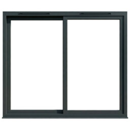 Rohden 1 Lite Clear Fully Glazed Grey & White Upvc Sliding Door Set With 2 Panes, (H)2090mm (W)1490mm - thumbnail 1