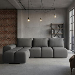 Galeria Corner Sofa Bed With Storage Left Hand Grey - thumbnail 2