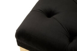 Premier Housewares Interiors By Premier Rectangular Chesterfield Ottoman,quilted Upholstered Footstool,button-Tufted Pouf,gold Based Velvet Footrest - thumbnail 5
