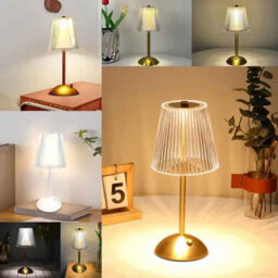 Touch Sensor Led Table Lamp Rechargeable 3 Color Adjustable Bedside Light Golden - thumbnail 5