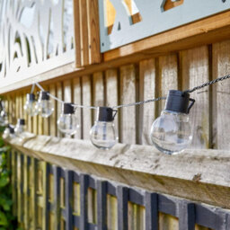 Set Of 40 Solar Powered Glow Bulb String Lights - thumbnail 3