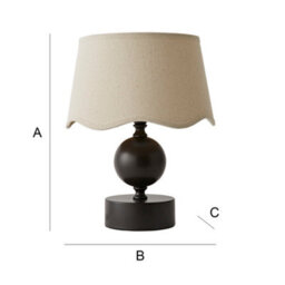Valuelights Anthony Candlestick Table Lamp With Linen Scallop Shade And Bulb - thumbnail 7