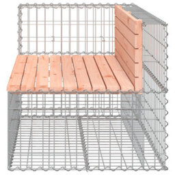 Berkfield Garden Bench Gabion Design 122X71X65.5 Cm Solid Wood Douglas - thumbnail 4