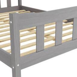 Wyld Haus Tralee 4Ft6 Grey-Washed Pine Double Bed With Panelled Headboard - thumbnail 5