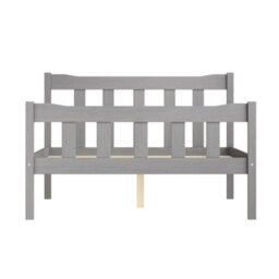 Wyld Haus Tralee 4Ft6 Grey-Washed Pine Double Bed With Panelled Headboard - thumbnail 4