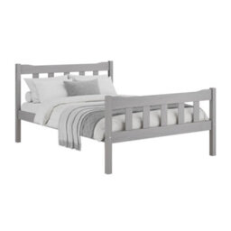 Wyld Haus Tralee 4Ft6 Grey-Washed Pine Double Bed With Panelled Headboard - thumbnail 3