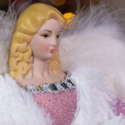 The Christmas Workshop 71109 Angel Tree Topper With Pink And White Dress - thumbnail 5