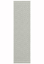 Grey Outdoor Rug, Geometric Stain-Resistant Rug For Patio Decks Garden Balcony, 4mm Modern Outdoor Rug-66 X 240Cm (Runner) - thumbnail 7