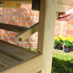 Garden Pizza Oven Table Wooden Outdoor Dining Bbq Side Serving Table Shelf By Zest Outdoor Living - thumbnail 7