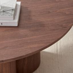 Furniturebox Uk Sutton Round Walnut Veneer Wood Coffee Table - thumbnail 5