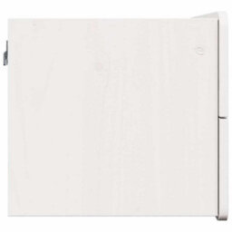 Berkfield Modern Bedside Table With Drawer White 39 X 34 X 33 Cm Solid Pine Wood - thumbnail 7