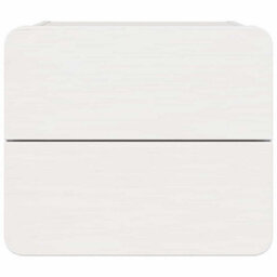 Berkfield Modern Bedside Table With Drawer White 39 X 34 X 33 Cm Solid Pine Wood - thumbnail 6