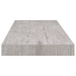 Berkfield Floating Wall Shelves 4 Pcs Concrete Grey 60X23.5X3.8 Cm Mdf - thumbnail 6