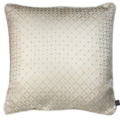 Prestigious Textiles Frame Embroidered Geometric Piped Feather Filled Cushion - image 1