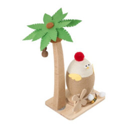 Living And Home Coconut Tree And Chicken Cat Scratcher Tree With Windmill - thumbnail 6