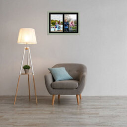 AK Frames 20X14 Green Modern Multi Photo Frame With Black Mount - Holds 2 Apertures (2X) A4 Photos - thumbnail 3