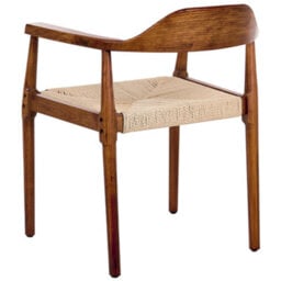 Beliani Set Of 2 Dining Chairs Oakdale Wood Dark Brown/ Beige - thumbnail 6