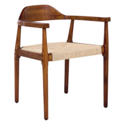 Beliani Set Of 2 Dining Chairs Oakdale Wood Dark Brown/ Beige - thumbnail 4