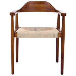 Beliani Set Of 2 Dining Chairs Oakdale Wood Dark Brown/ Beige - thumbnail 5