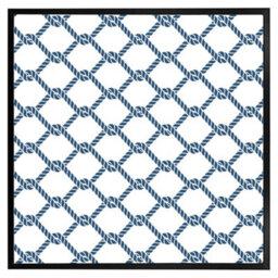 "Andrew Lee Navy Chainlink Rope (Picutre Frame) / 24X24"" / Black" - thumbnail 6