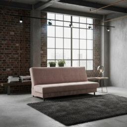 Enduro Xiv Sofa Bed With Sleeping Function Click Clack Mechanism Bedding Storage Wooden Frame 195X85X90Cm Pink - thumbnail 3